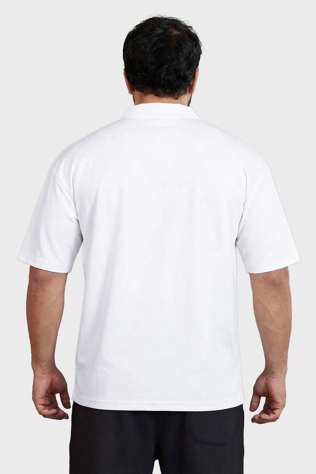 Noir Oversized Polo T-shirt White