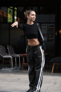 Olive Sporty Straight Fit Pants JG67