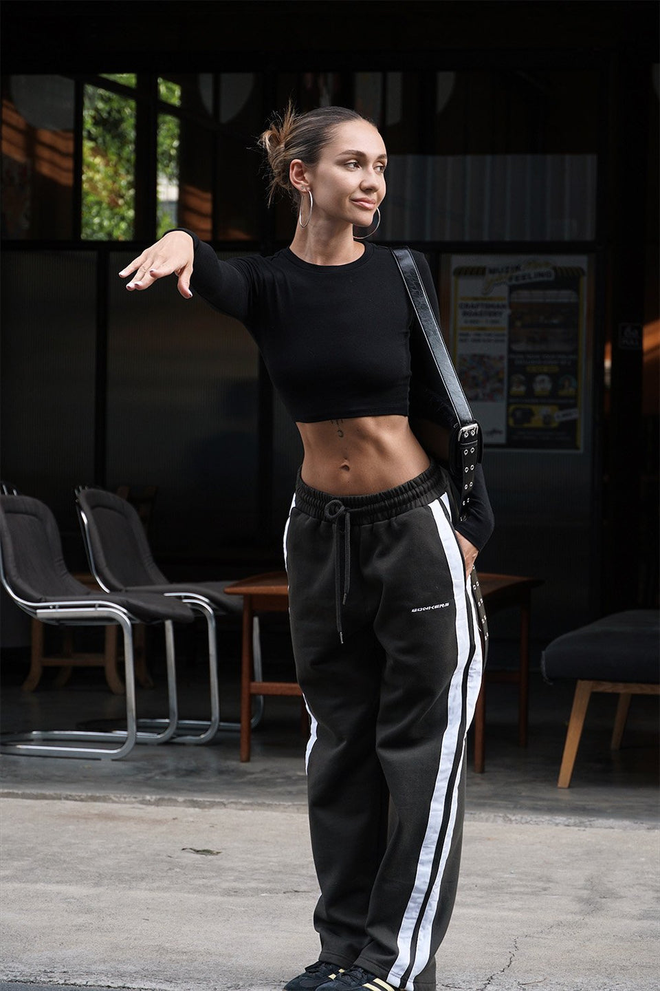 Olive Sporty Straight Fit Pants JG67