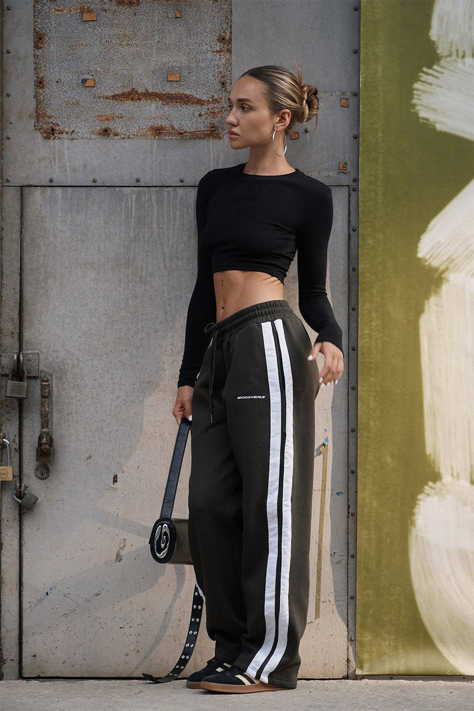 Olive Sporty Straight Fit Pants JG67
