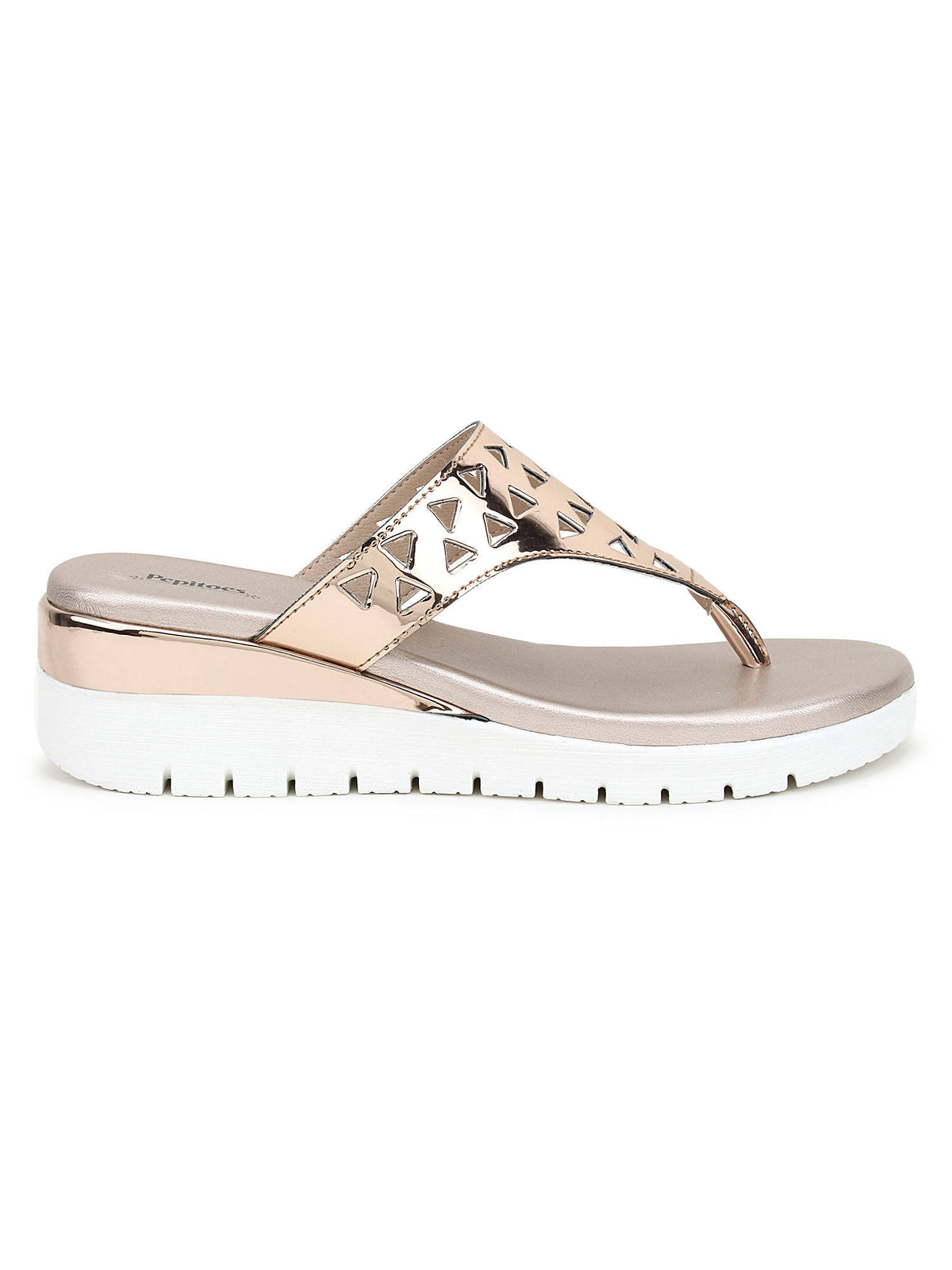 Patterned Rose Gold Wedges | H78 - view 2