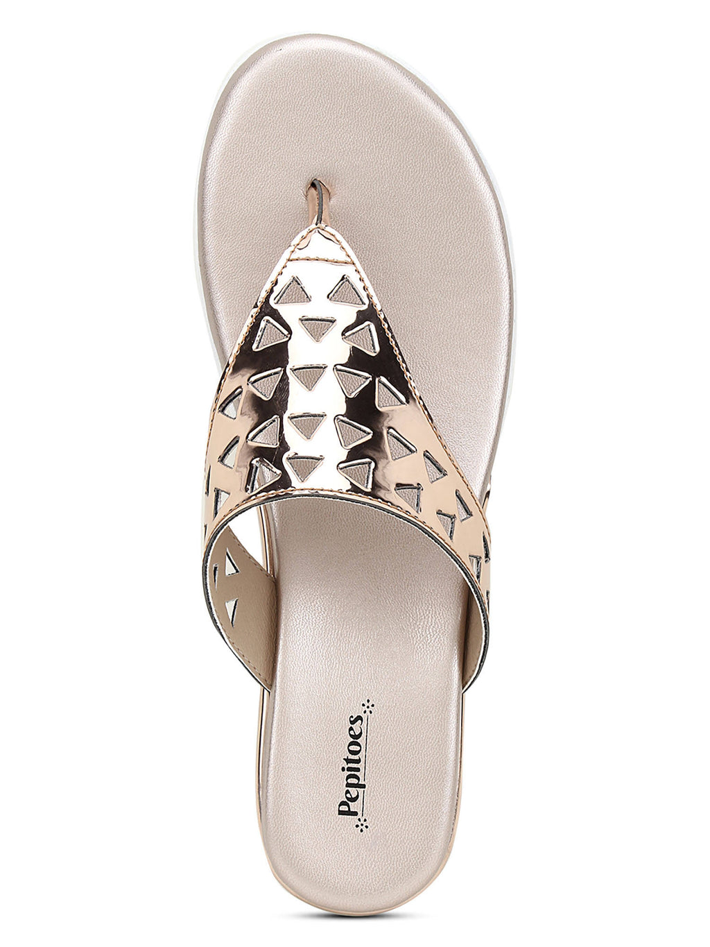 Patterned Rose Gold Wedges | H78 - view 3