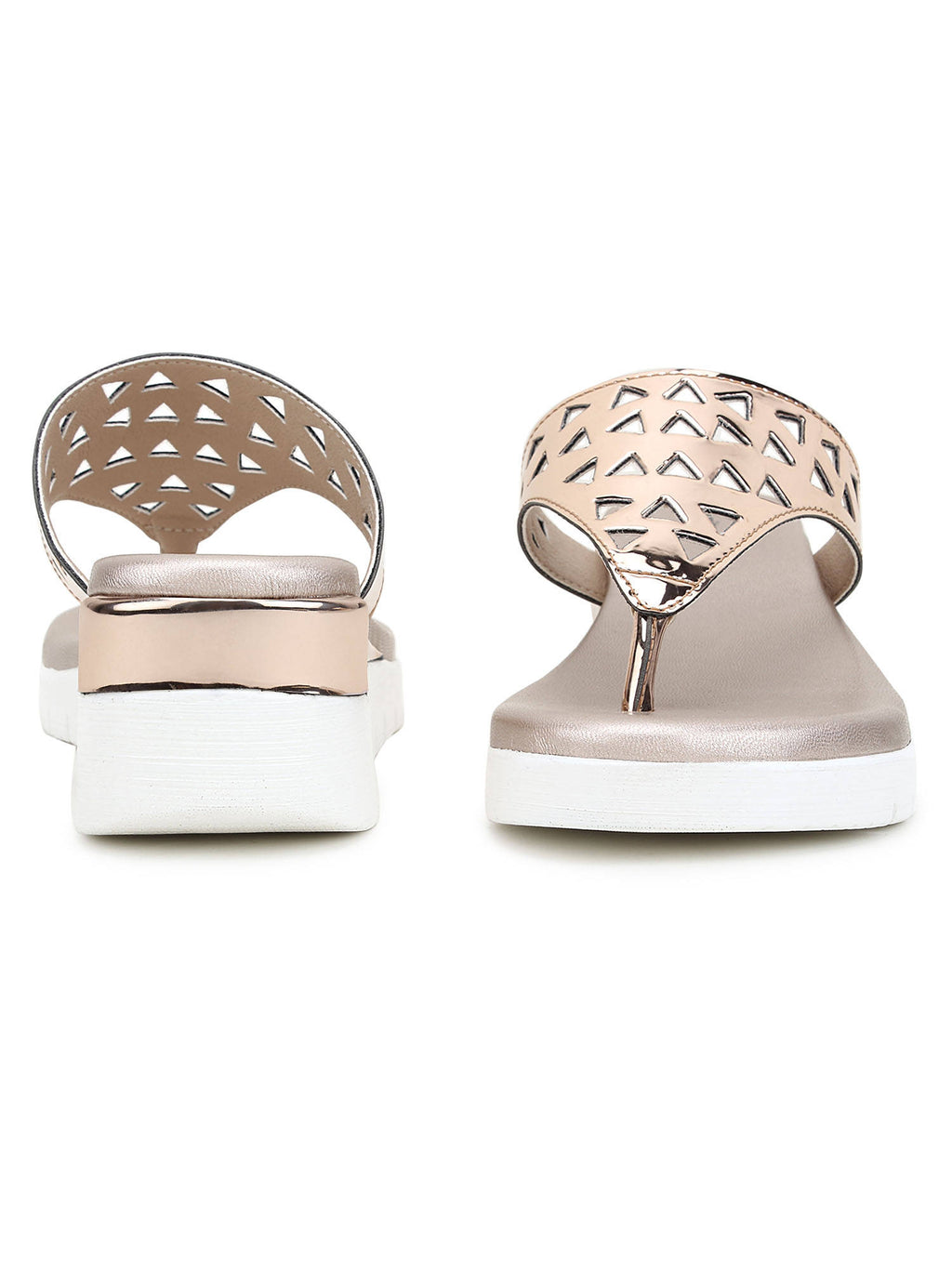 Patterned Rose Gold Wedges | H78 - view 6