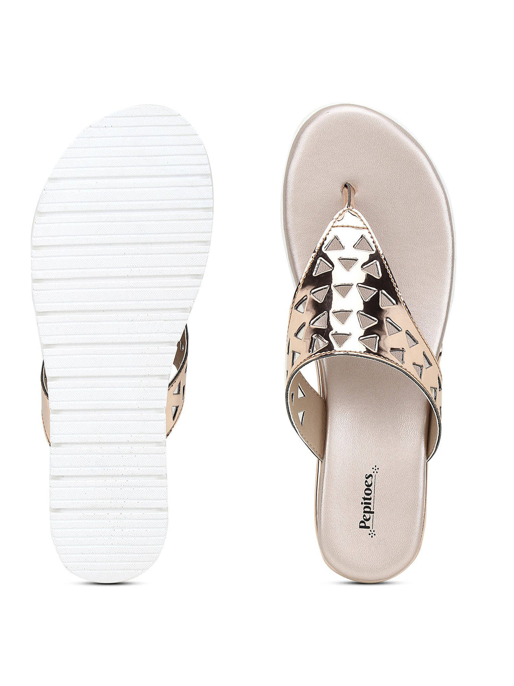 Patterned Rose Gold Wedges | H78 - view 7