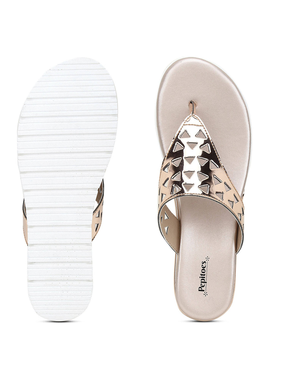 Patterned Rose Gold Wedges | H78 - view 7