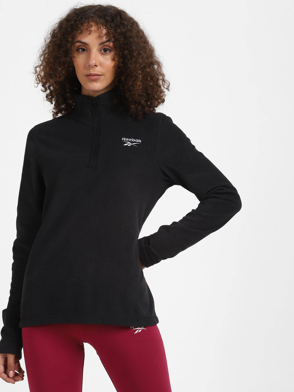 Ow Flc Q Zip Black Outdoor Jacket | JK12 - view 1