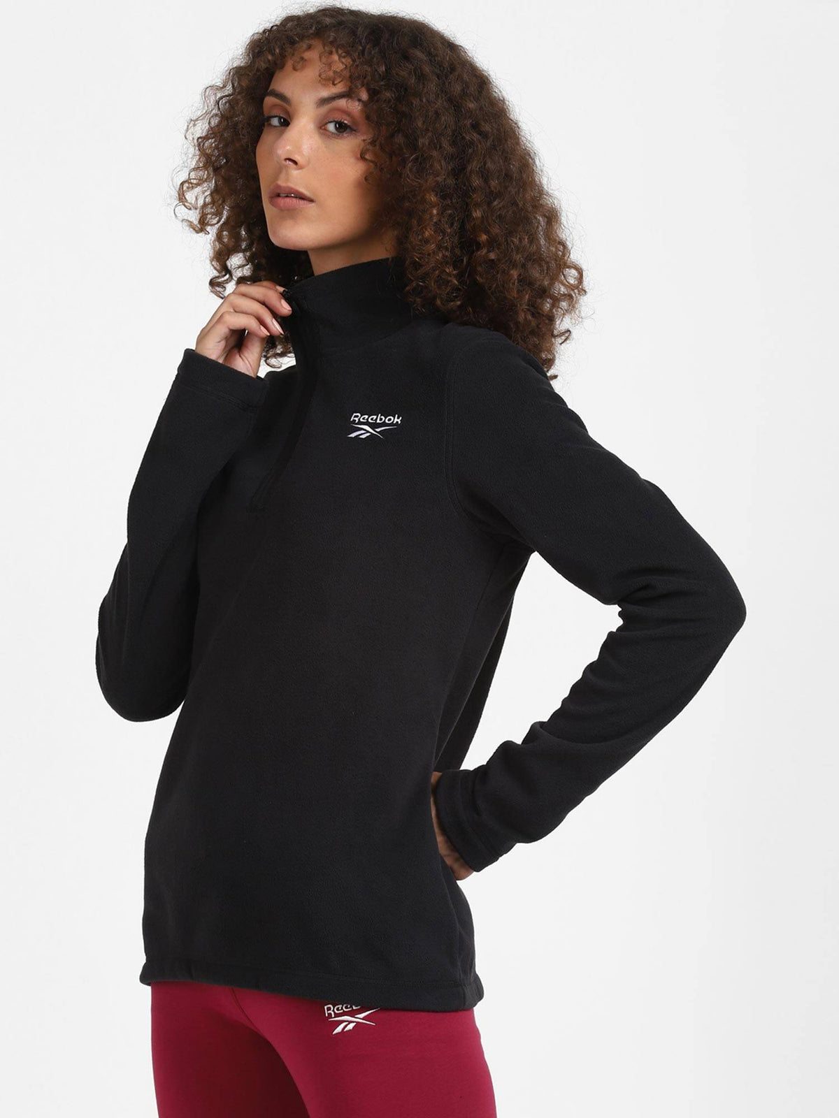 Ow Flc Q Zip Black Outdoor Jacket | JK12 - view 2