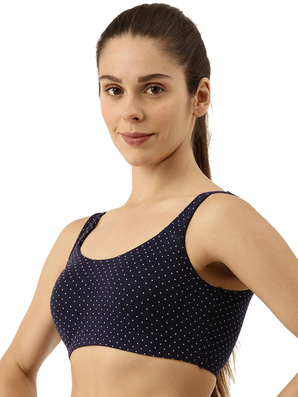 SB06 Low Impact Cotton Sports Bra Non-Padded & Wirefree - Multicolor | sb09 - view 26