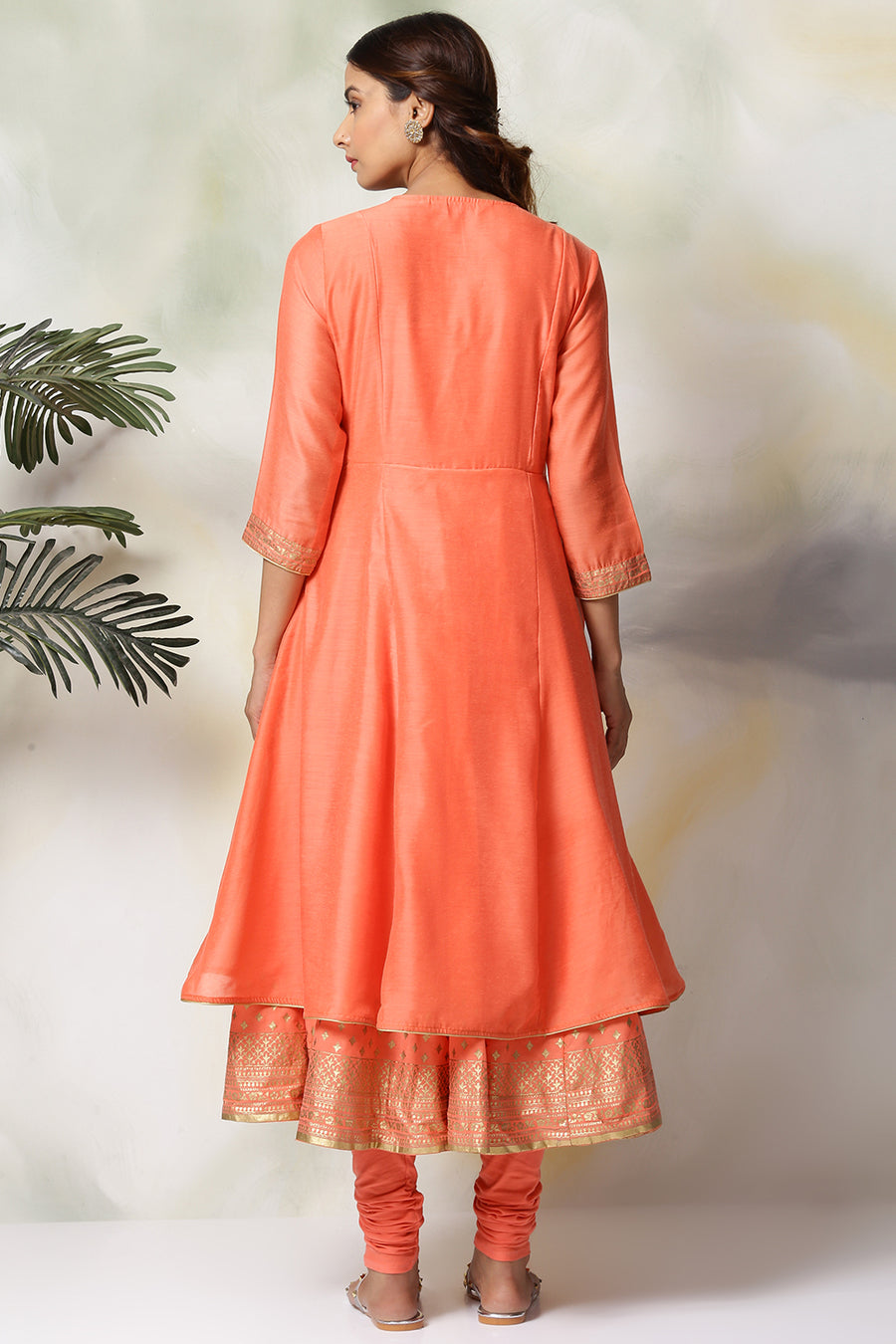 Coral Art Silk Anarkali Kurta Churidar Set A34
