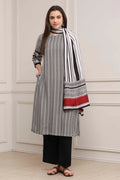 Black Modal Printed Straight Suit Set KS60