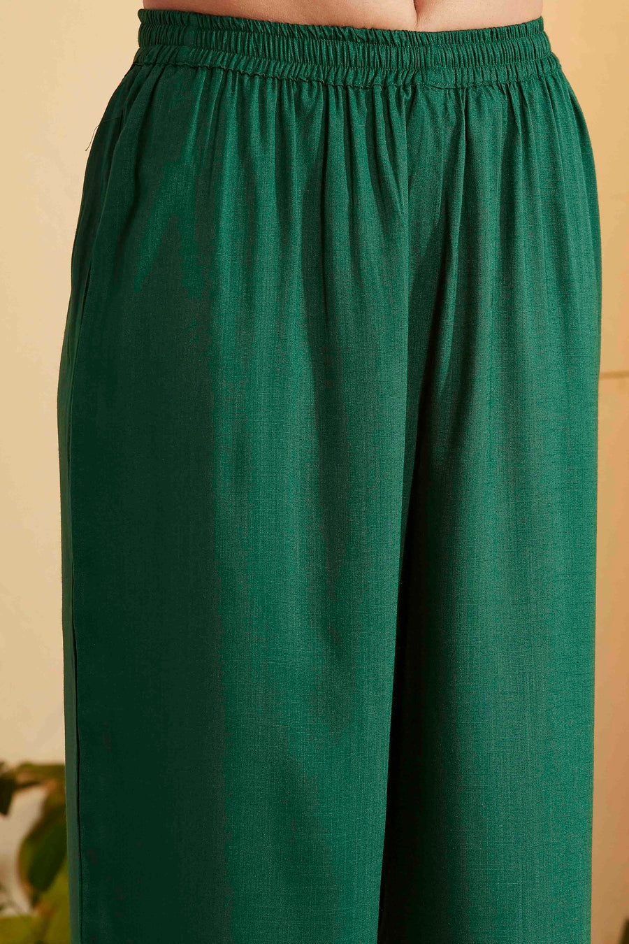 Green Cotton Printed Straight Kurta Set KS60