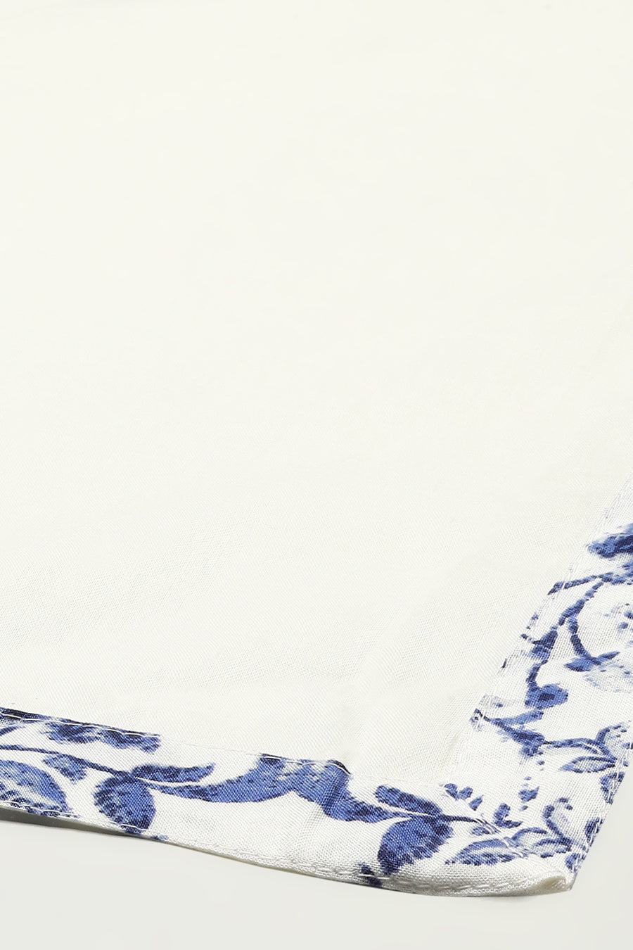 White and Blue Floral Anarkali Suit Set A34