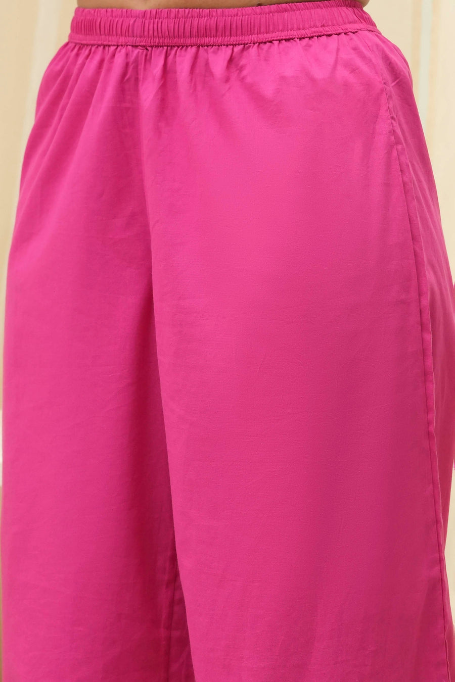 Pink Embroidered Straight Kurta Set KS60