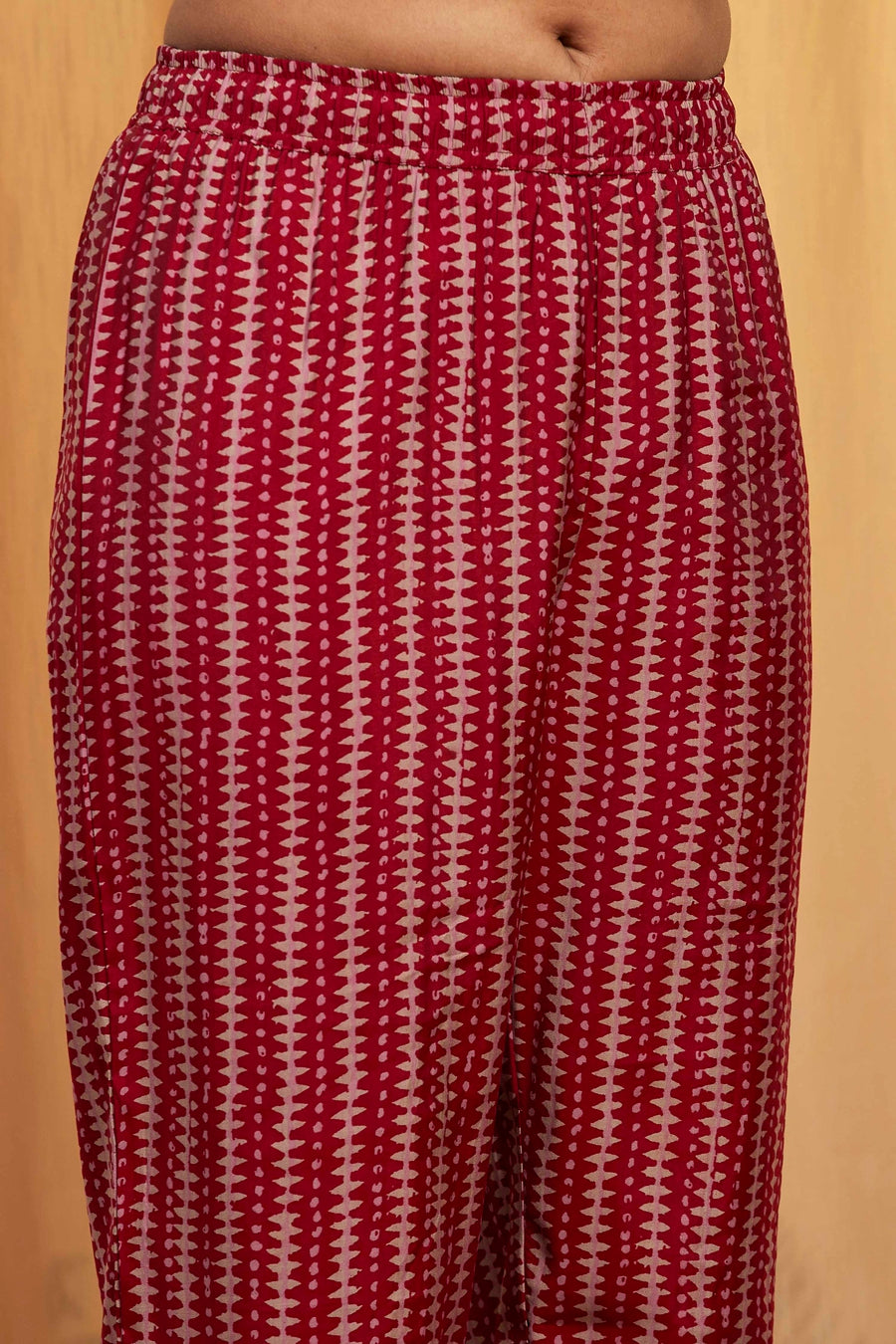 Maroon Floral Printed Straight Kurta Set KS60