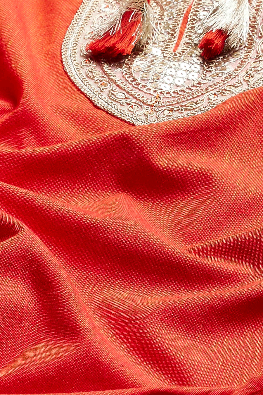 Rust Cotton Yoke Design Straight Kurta Set KS60
