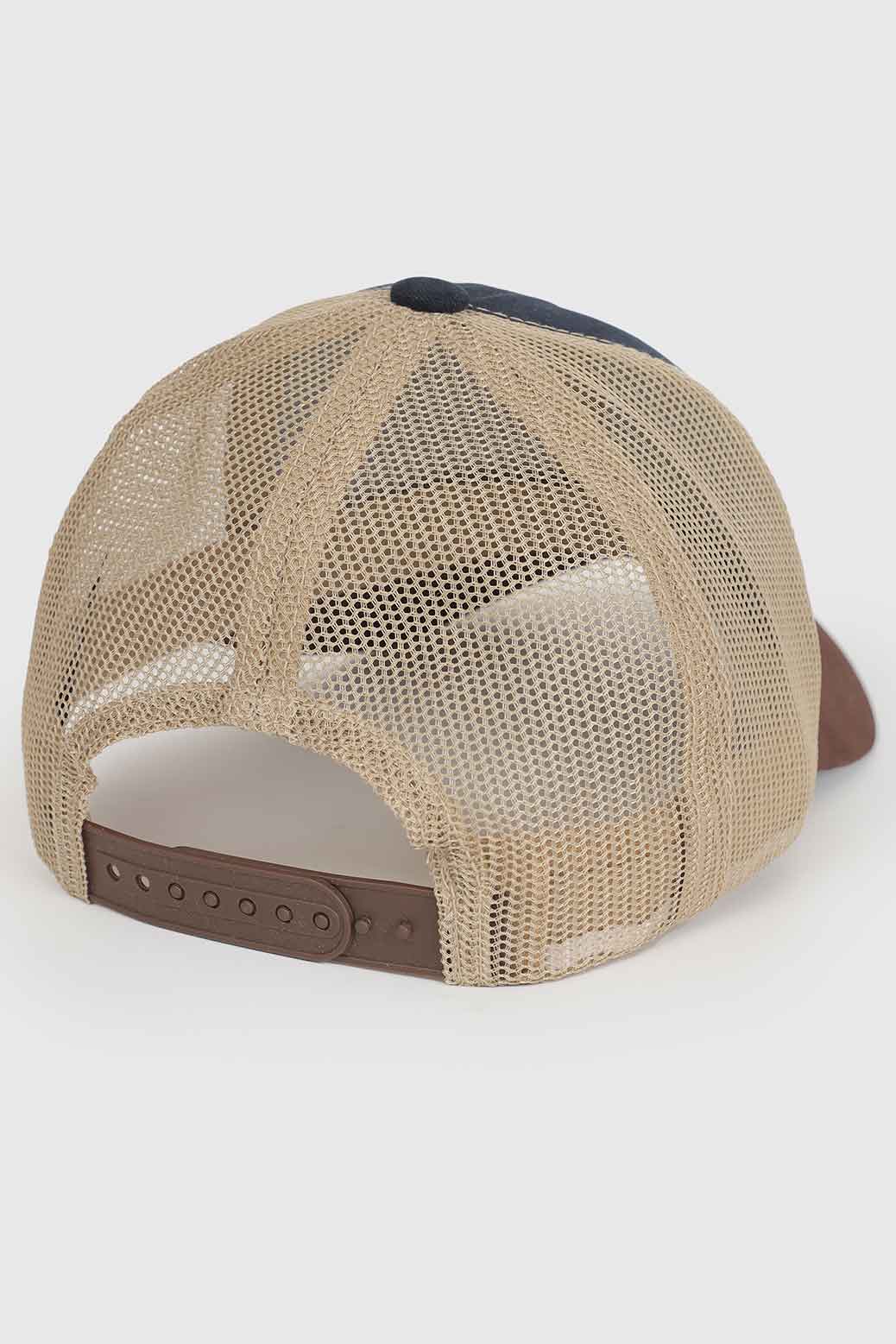 Sleek Trucker Cap Navy/Beige