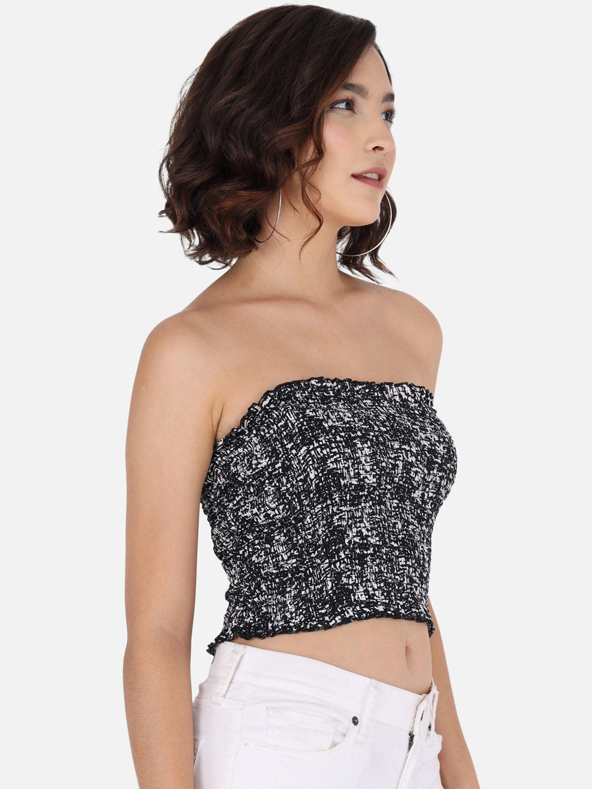 Black Abstract Tube Top | TT90 - view 4