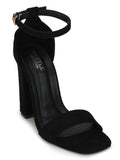 Black Solid Sandals | SD89 - view 1