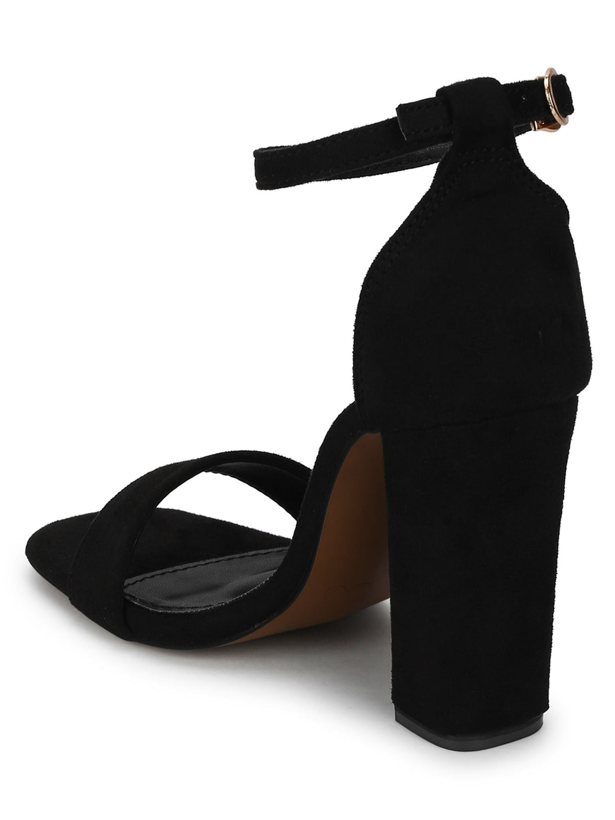 Black Solid Sandals | SD89 - view 2