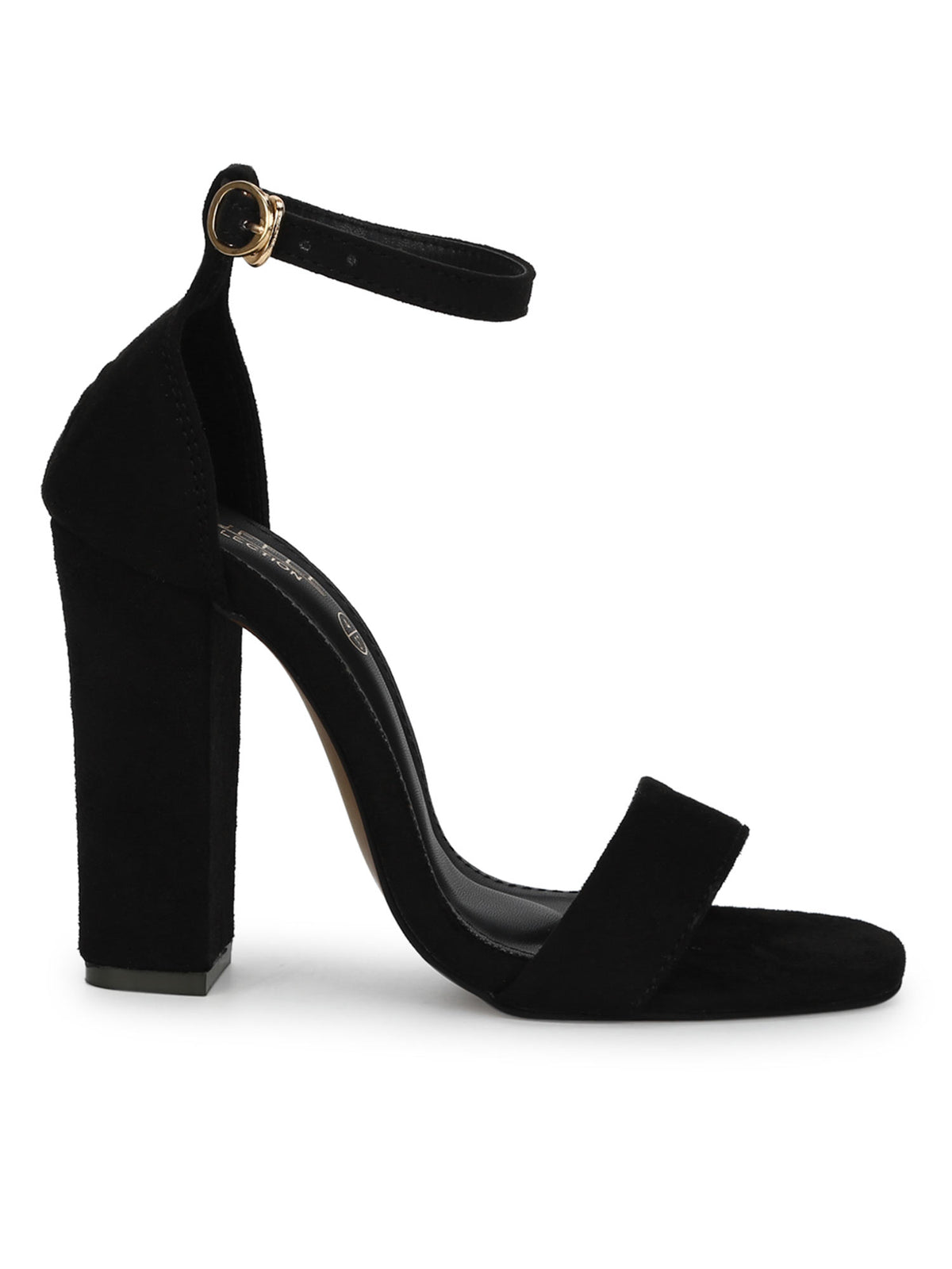 Black Solid Sandals | SD89 - view 3