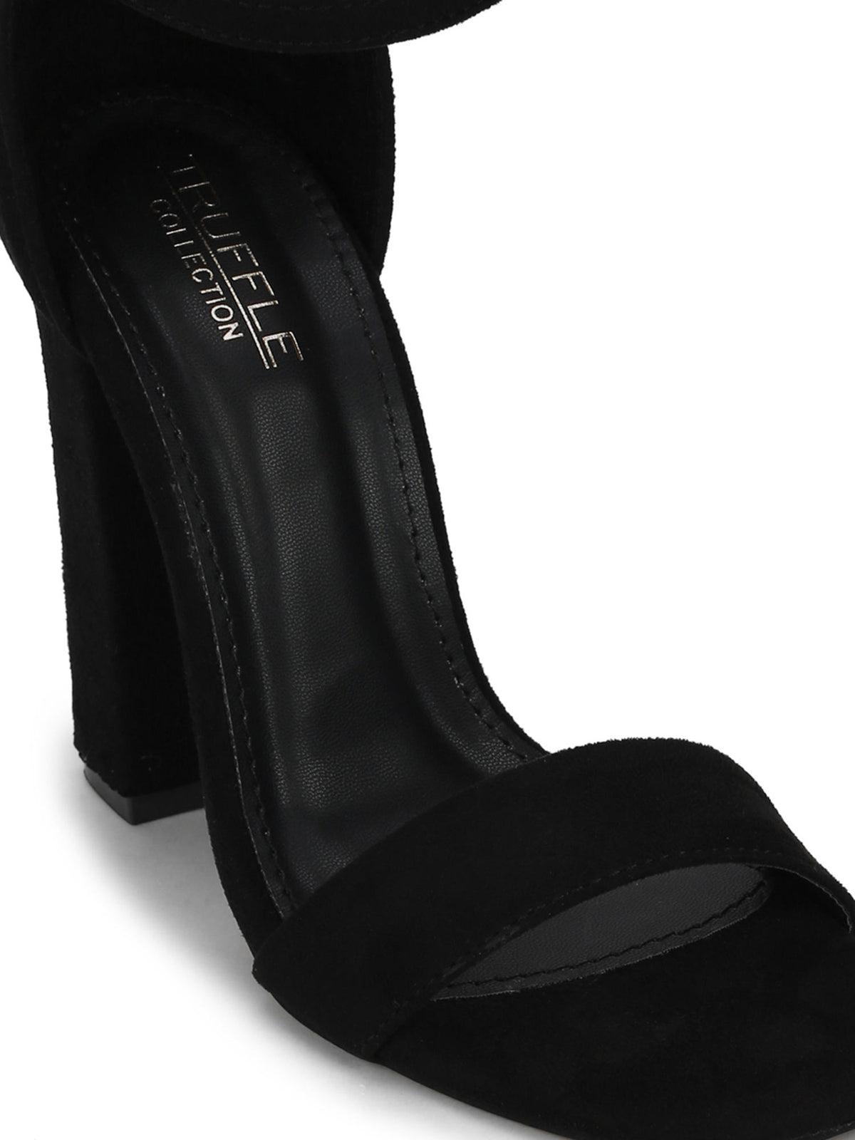 Black Solid Sandals | SD89 - view 5