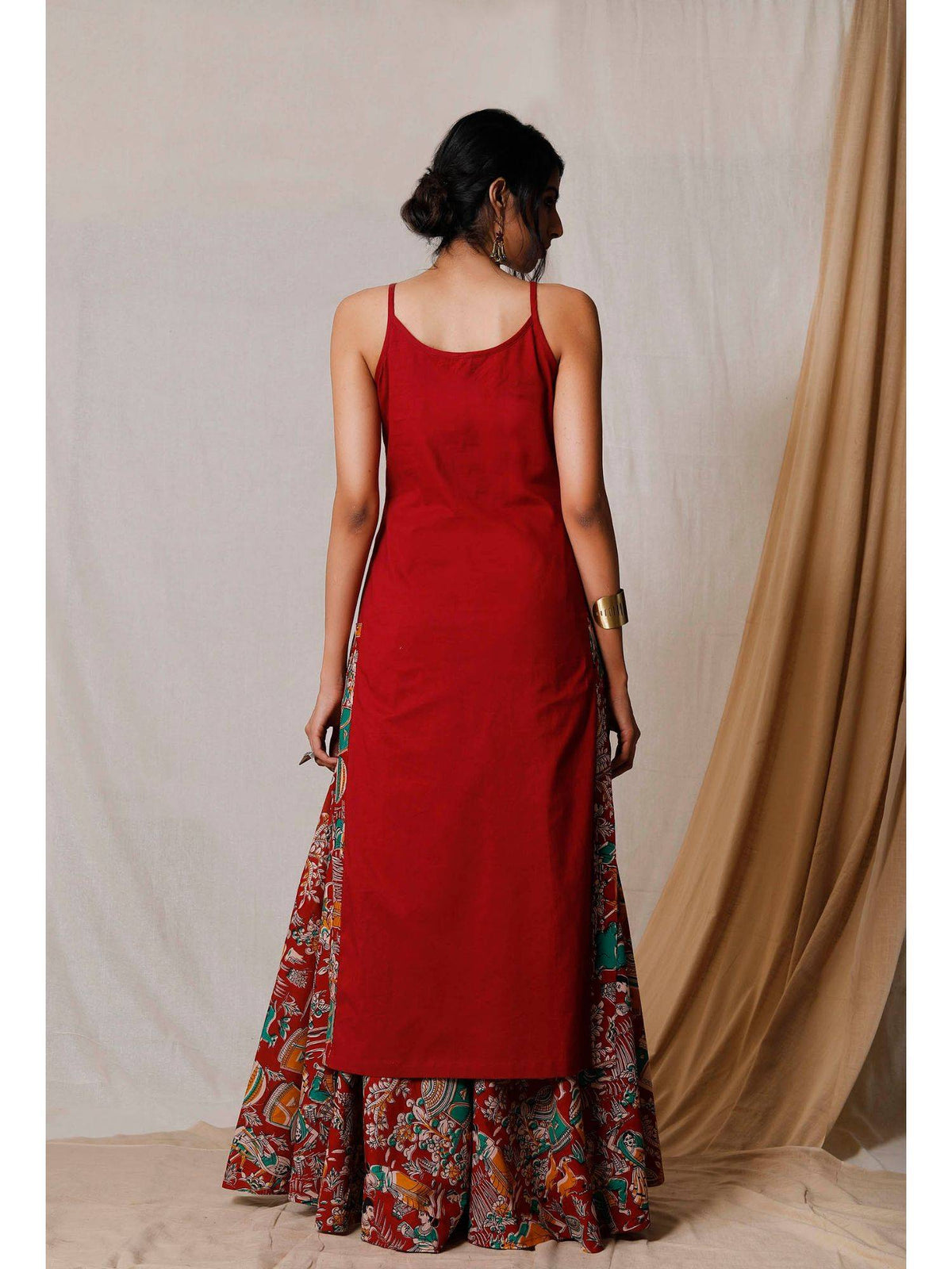 Red Cotton Kurta | FY93 - view 4