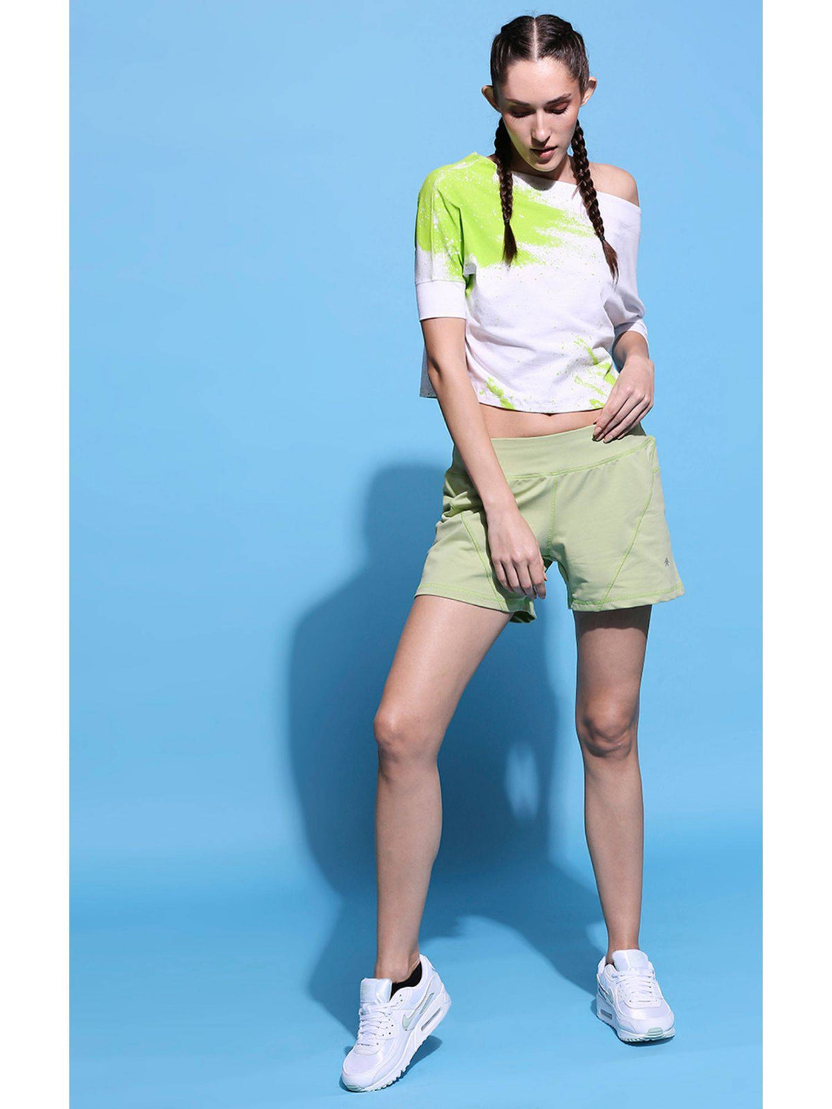 X Sonam Luthria One Side Off Shoulder Crop Top With Shorts - view 2