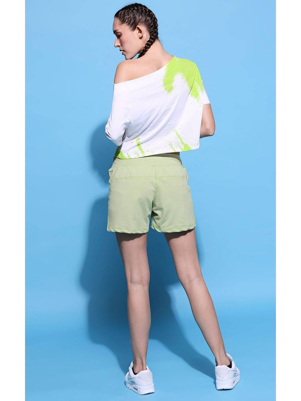 X Sonam Luthria One Side Off Shoulder Crop Top With Shorts - view 4