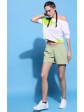 X Sonam Luthria One Side Off Shoulder Crop Top With Shorts - view 1