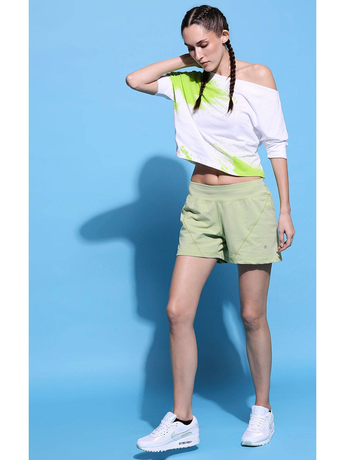 X Sonam Luthria One Side Off Shoulder Crop Top With Shorts - view 1