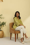 Mehndi Green Viscose Blend Straight Kurti K60