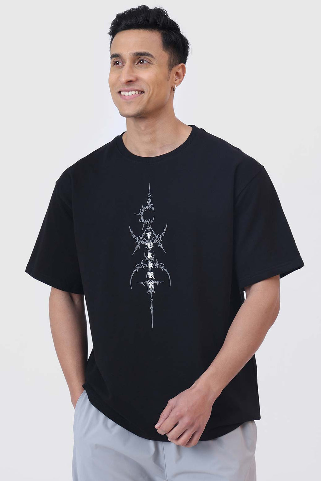 Twin Sword Oversized T-shirt Black