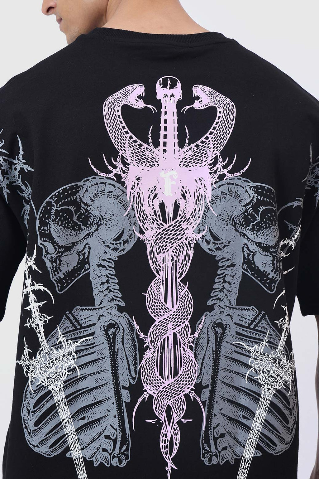 Twin Sword Oversized T-shirt Black