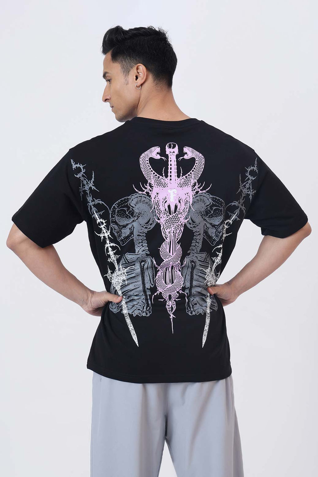 Twin Sword Oversized T-shirt Black