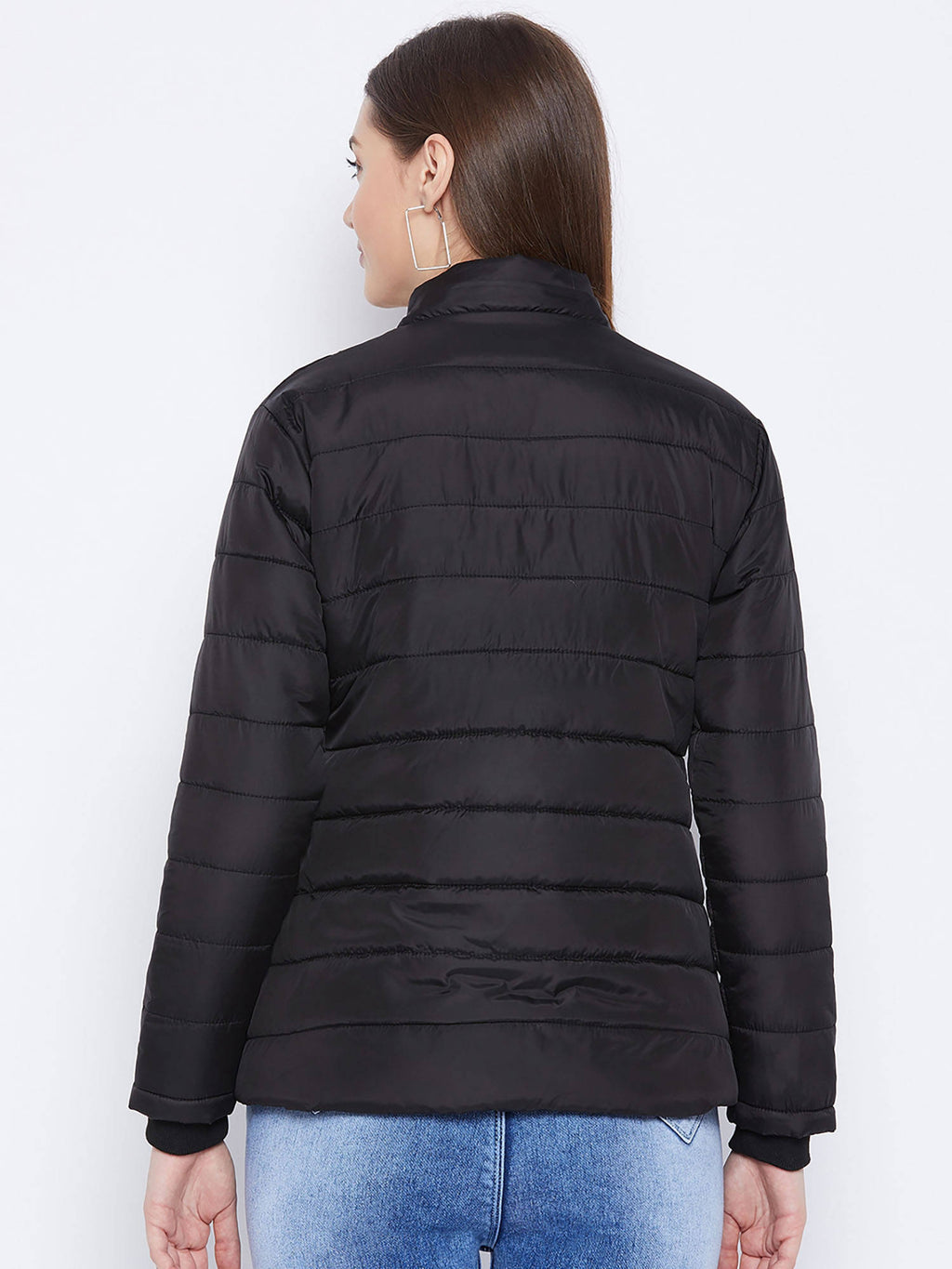 Women's Pink Winter Wear Full Sleeve Solid Parka Jacket | JK12 - view 40