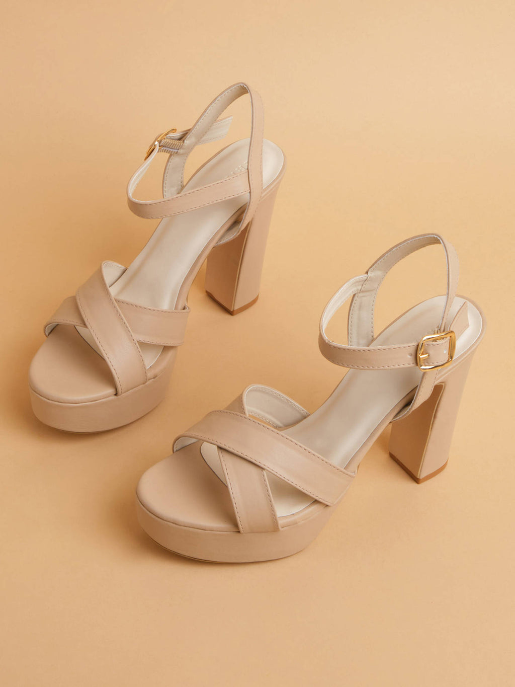 Veronic Beige Heels | H78 - view 3