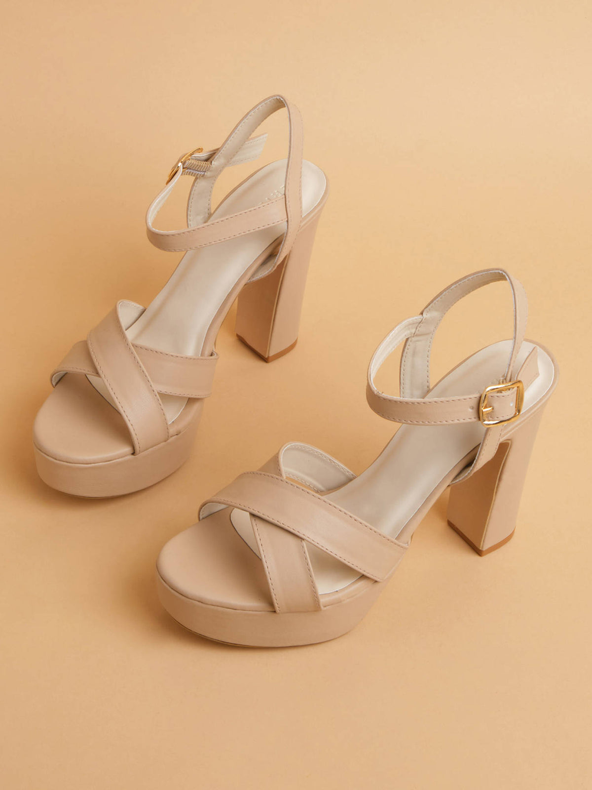 Veronic Beige Heels | H78 - view 3