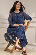 Blue Asymmetric Printed Co-ord Set CO87
