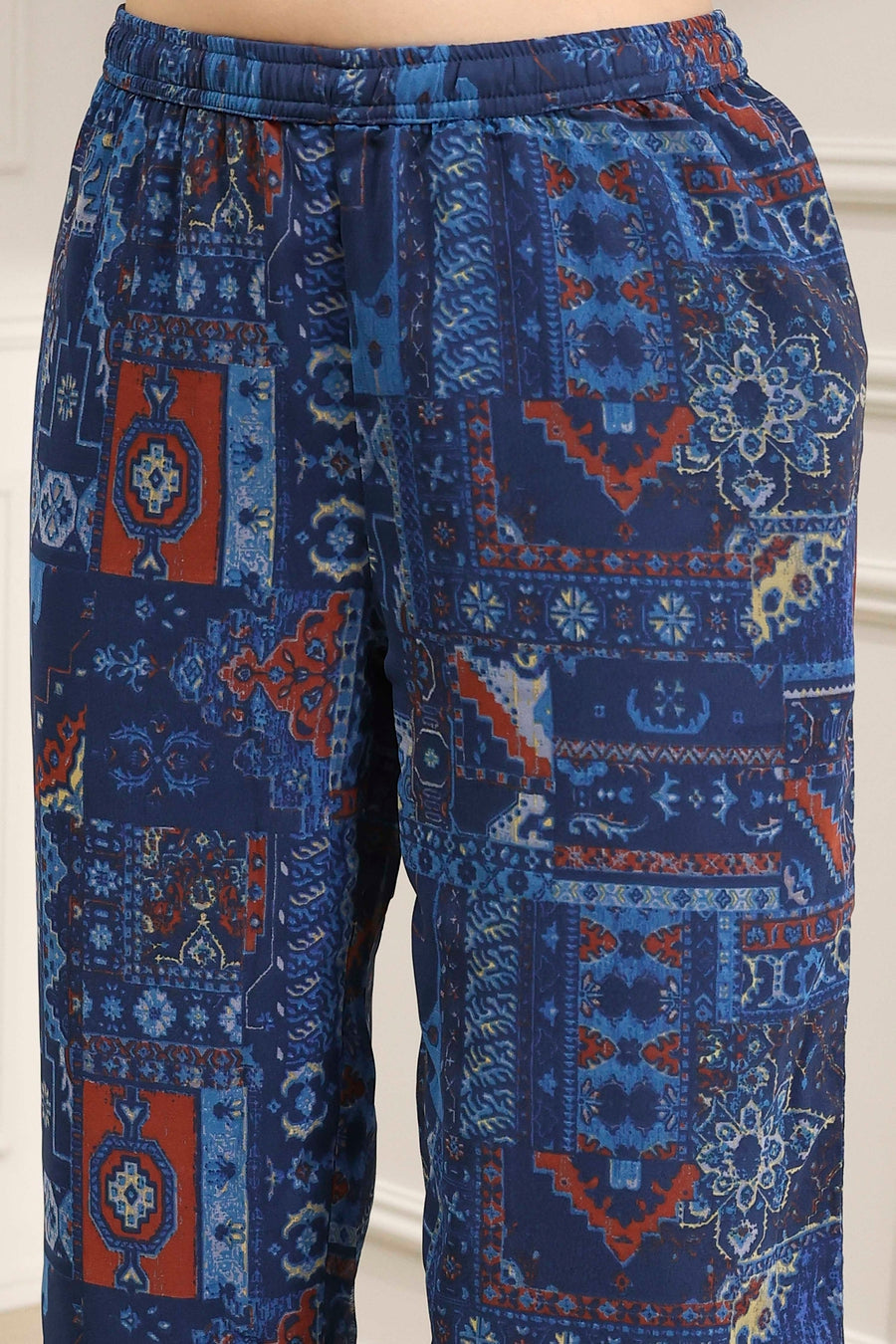 Blue Asymmetric Printed Co-ord Set CO87
