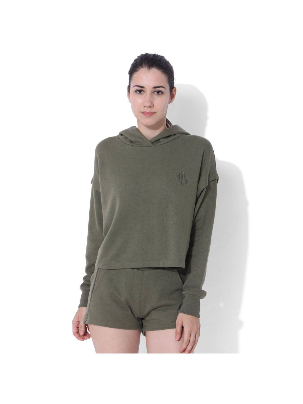 Women Balance Split Sleeve Hoodie - Black | HD56 - view 7