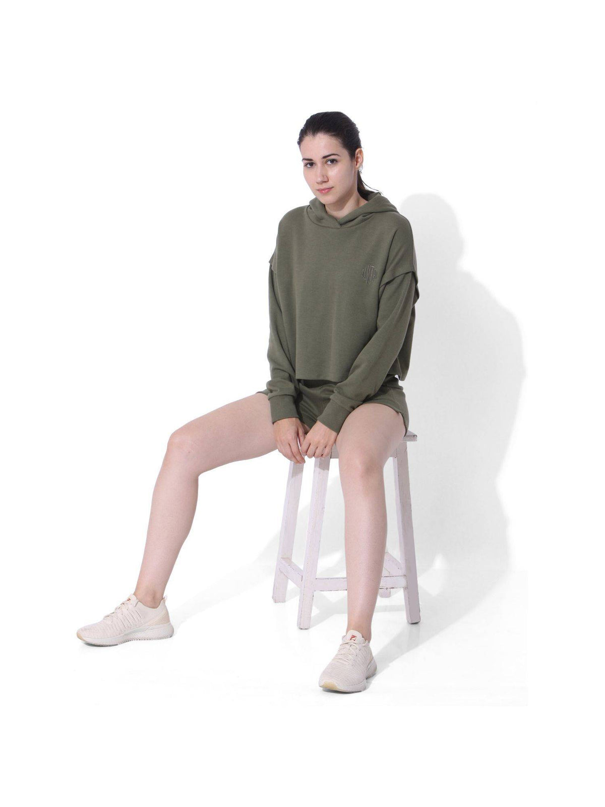 Women Balance Split Sleeve Hoodie - Black | HD56 - view 11