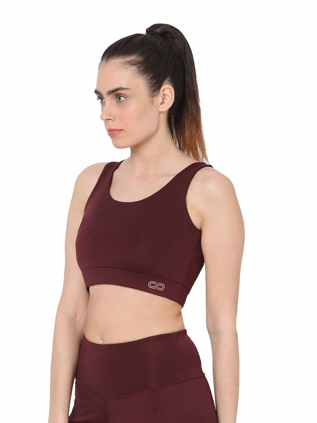 Champion Ruffled Sports Bra Plum - Maroon | sb09 - view 4