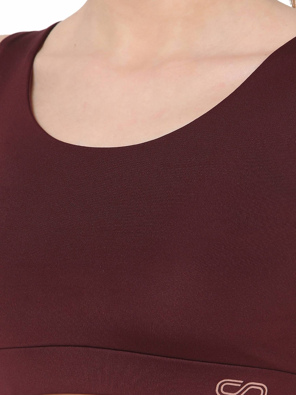 Champion Ruffled Sports Bra Plum - Maroon | sb09 - view 5