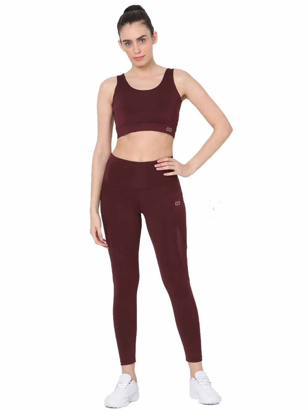 Champion Ruffled Sports Bra Plum - Maroon | sb09 - view 6