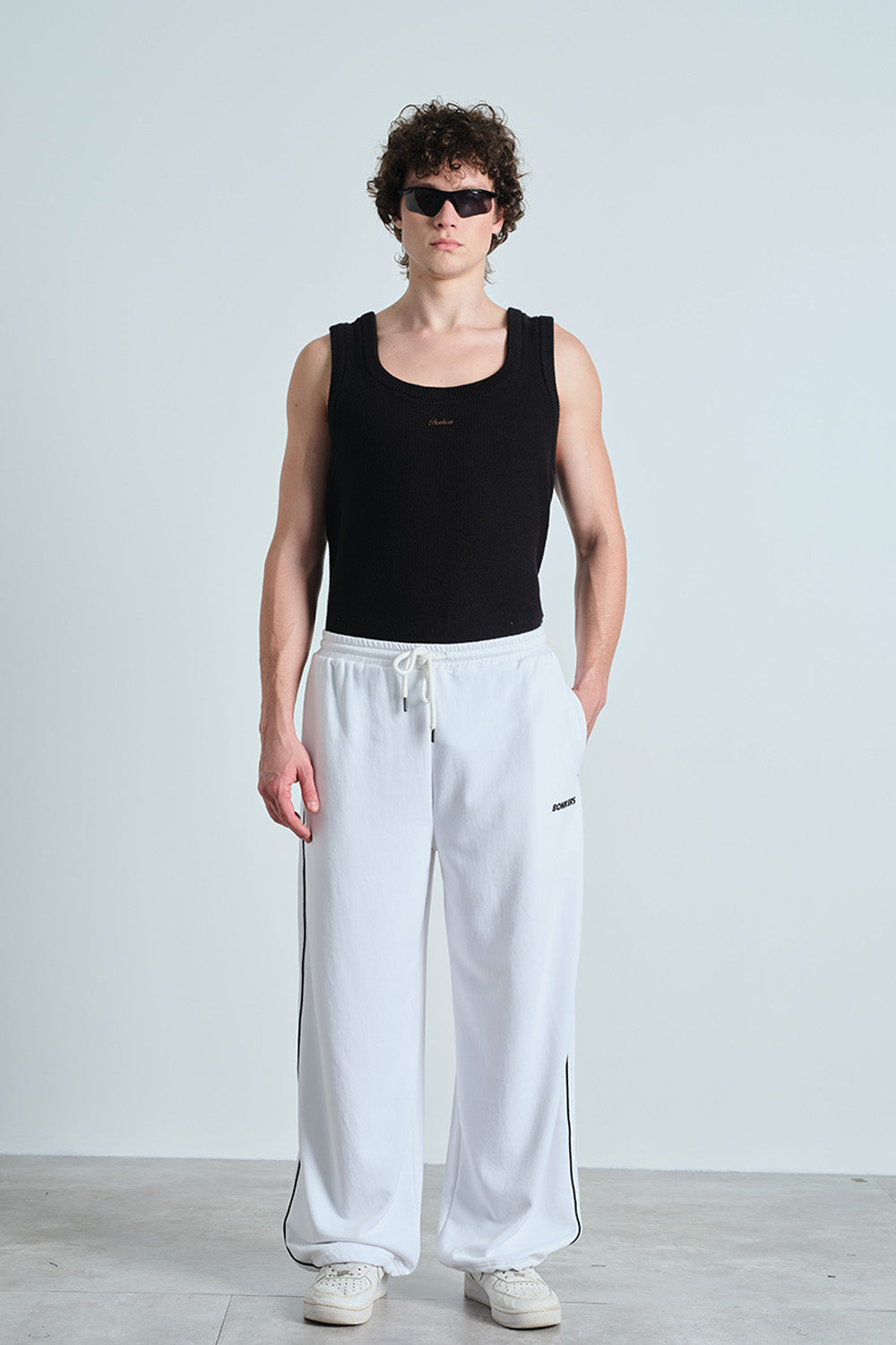 White Crisp Track Pants