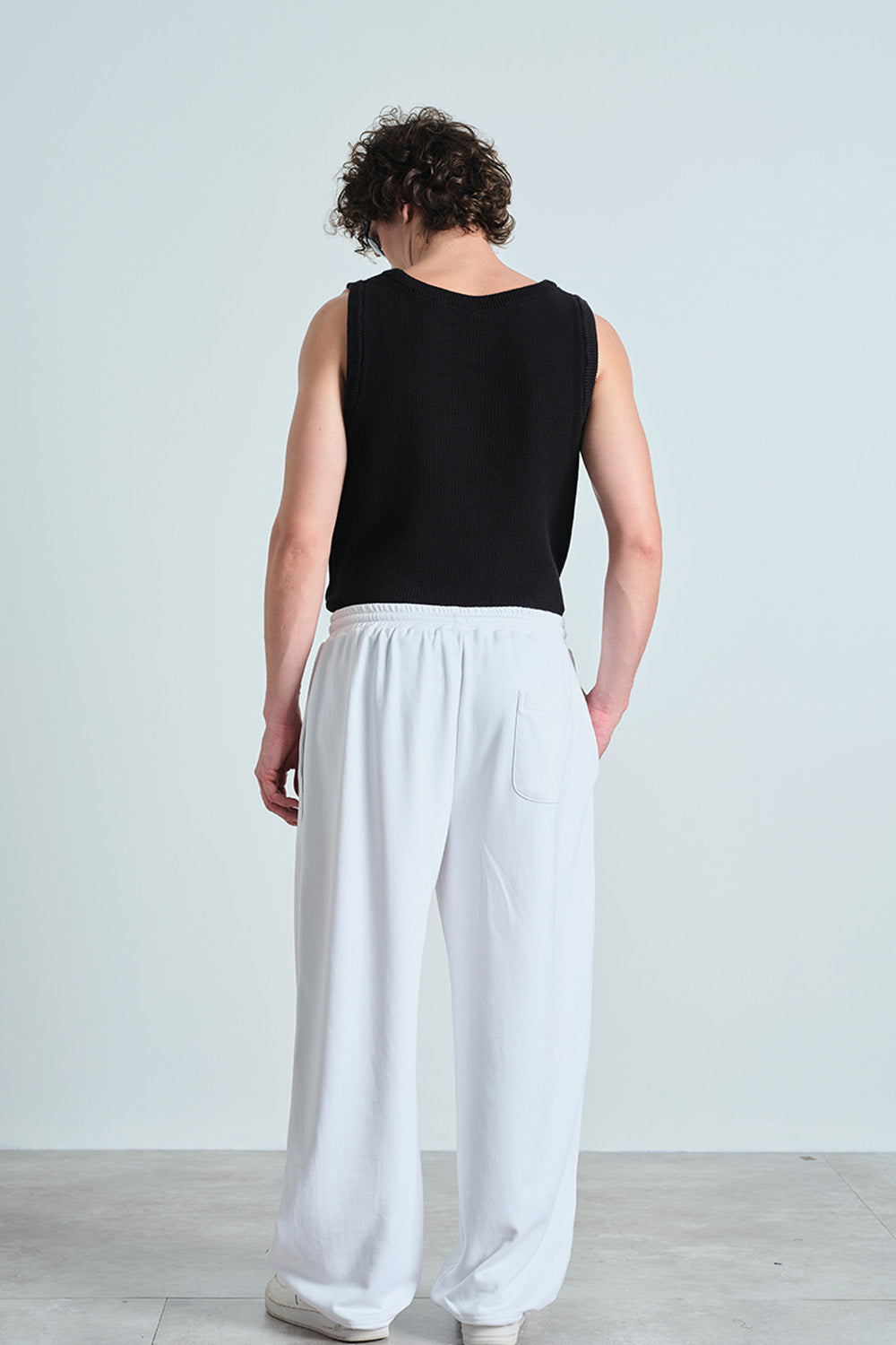 White Crisp Track Pants