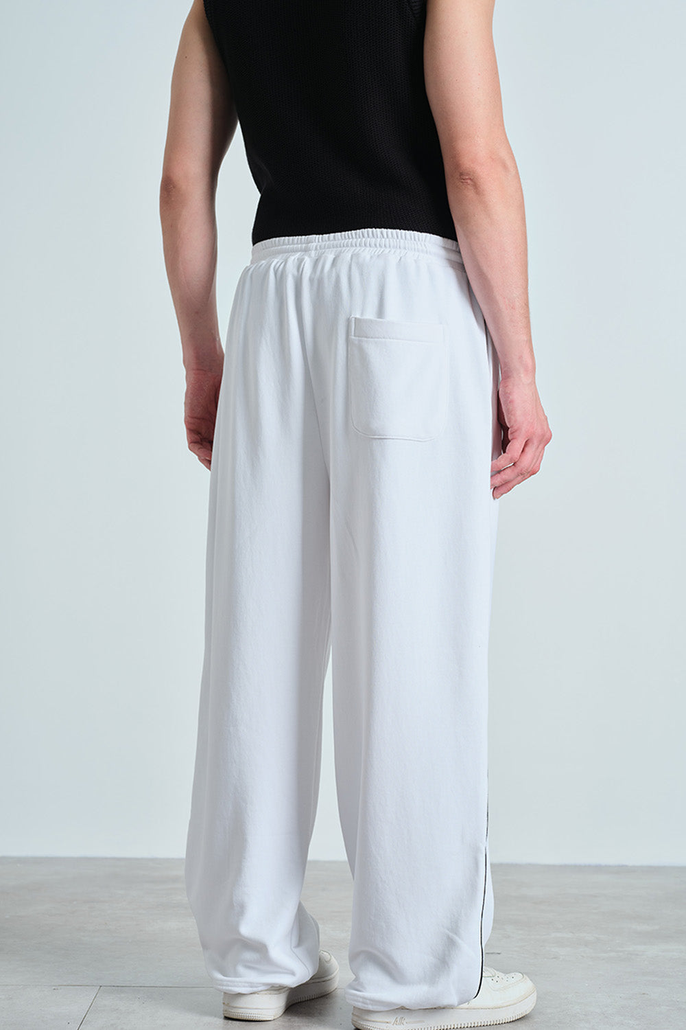 White Crisp Track Pants