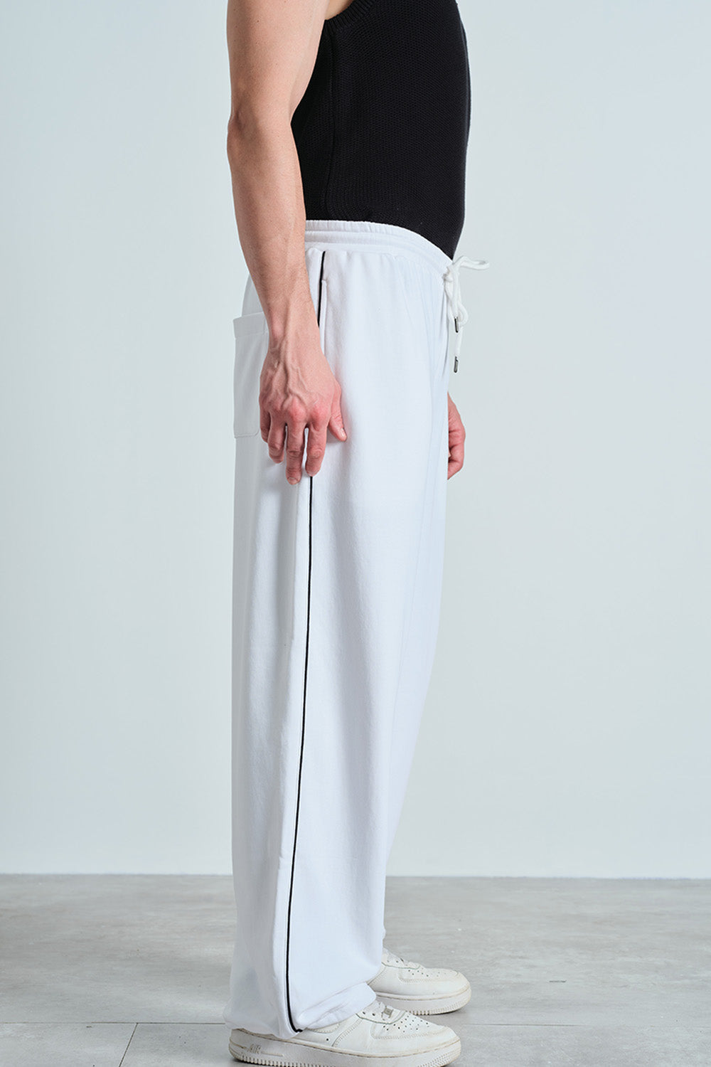 White Crisp Track Pants