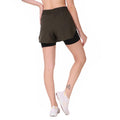 Performance Shorts For Women With Inbuilt Tights (Olive) S54