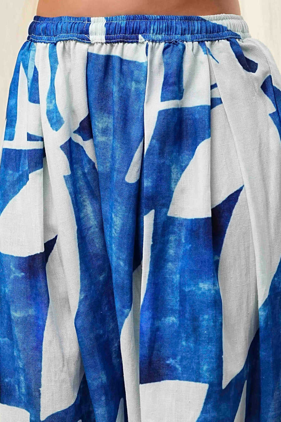 Indigo Blue and White Straight Co-ord Set CO87